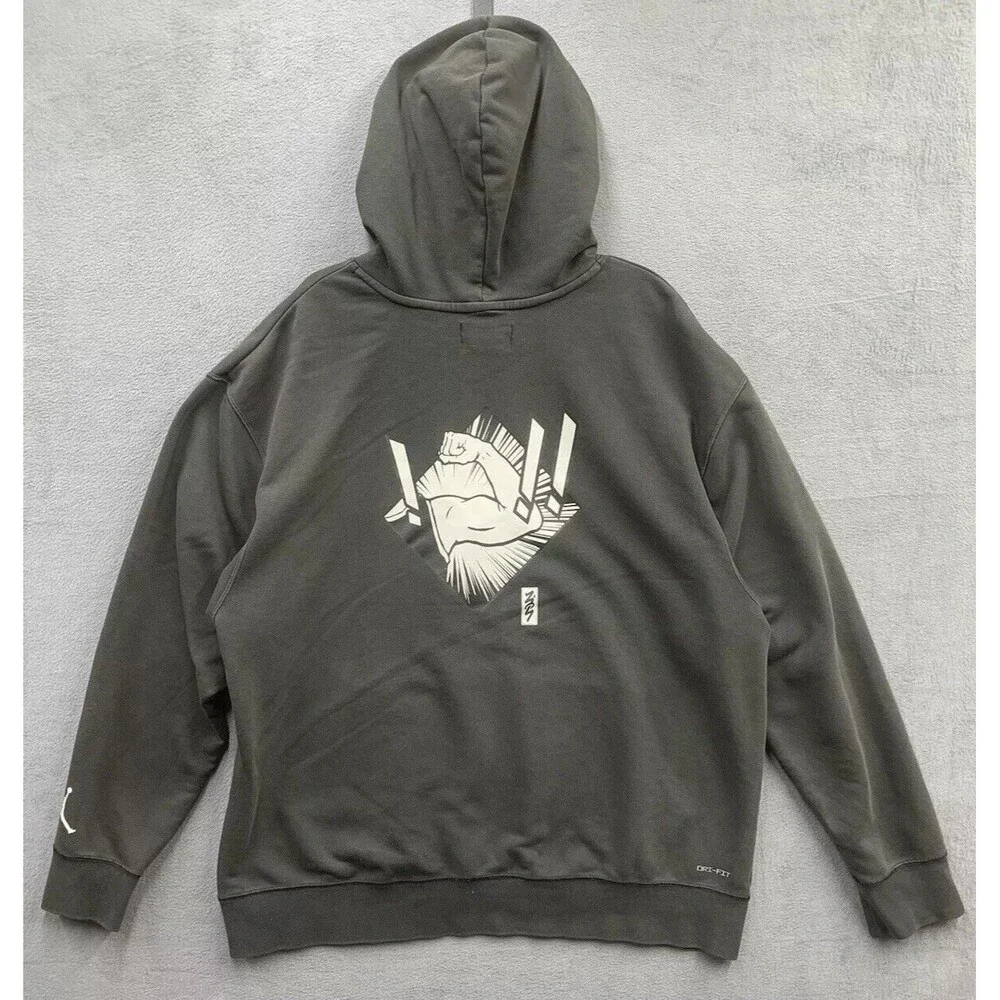 Jordan Zion Williamson Dri-Fit Pullover Hoodie XXL Black Logo Graphic DH0598-010